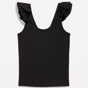 Beautiful Black Ruffle Sleeve Top